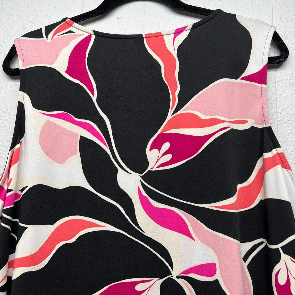 PerSeption Women Dark Floral Top 2X Party Cocktail Event Contemporary Feminine - Picture 8 of 13
